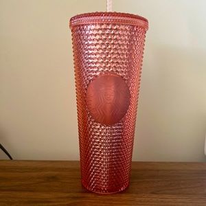 Starbucks rose gold studded tumbler